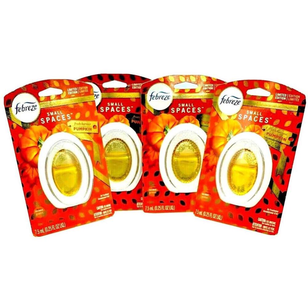 Febreze Small Spaces Fresh Harvest Pumpkin Scent Limited Edition Lot of 4‎